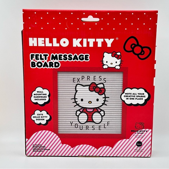 Sanrio Hello Kitty Wood Frame Felt Message Board - Picture 2 of 5